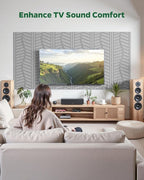 Topnaca 6 Pack Acoustic Panels Sound Absorbing for Home Theater Walls, Decorative Gray Self-Adhesive Leaf Textured Art Ceiling Tiles - Acoustical Treatments for Recording Studio Door 17"×12"×0.4"
