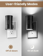 Sujeet LED Night Lights Plug into Wall, Bright Night Light, Dusk to Dawn Sensor, White Night Light, 0-100LM Adjustable Brightness, Dimmable Nightlights for Hallway, Bathroom Bedroom Kitchen, 2 Pack