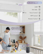 Graywind Smart Roman Shades 20% Blackout Compatible with Alexa Google WiFi Hardwired Automatic Blind Remote View Visible Roman Window Shades for Windows Doors, Custom Size (Semi-Sheer White)
