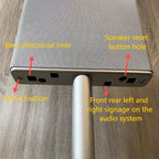 ZGOUO Speaker foor Stand Compatible with Sony BRAVIA Theater Quad Surround Sound System (HT-A9M2), Aluminum, Built-in Power Cord