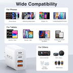 40W USB C Charger Cube, 2-Pack Wall Plug Fast Charging Block, 4-Port PD+QC Power Adapter Multiport Brick Type C Box for iPhone 17/16/15/14/13/12/11/Pro Max/XS/XR/8/7, Tablets, Cellphones