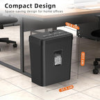 8-Sheet Cross Cut Paper Shredder P-4 Security with 4.2 Gal Bin & Portable Handle, Credit Card/Staple/Clip Shredder for Home Office Use