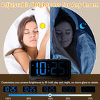 Loud Alarm Clock for Heavy Sleepers Adults, Vibrating Bed Shaker Alarm Clock for Teens/Deaf People, 7.5" Large Screen Digital Alarm Clock, Dual Alarm, Nightlight, Brightness Adjustable, Bedroom, Dorm
