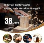Waterless Nebulizing Essential Oil Diffuser, Real Glass and Solid Wood Portable Rechargeable Aroma Diffuser for Home Office Car, Luxury Gift Set with 10ml Lemon Oil