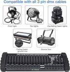 DMX512 DJ Controller 384CH DMX Cotroller Use for Program Editing of Bar Club Live Lights Show Support 30 Banks 8 Scenes 24 Fixtures Stage Lighting Console