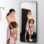 72" x 30"Bathroom Mirror, Matte Black Wall Mirror with Metal Frame, Decorative Rectangular Vanity Mirror for Bedroom Bathroom Living Room Entryway (Horizontal/Vertical)