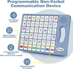 Joyreal AAC Device for Autism, Non Verbal Communication Tools for Speech Therapy & Stroke Rehab. Communication Tablet, Autism Talking Aids with 8 Programmable Buttons & Adjustable Volume (Gray-Blue)