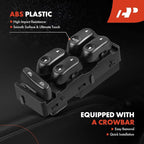 A-Premium Master Power Window Switch Compatible with 2002-2003 Ford F-150 F150 Crew Cab Pickup 4.2L 4.6L 5.4L, Front Left Driver Side, Replace# 2L3Z14529BAA