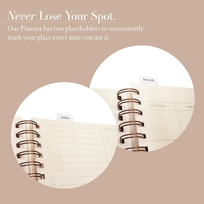 Anecdote Planner 2026 (8.5" x 10") Daily Planner Weekly Monthly Planner - 52 Weeks w/Library Buckram Cover, Brass Spiral - A4 Size Bleed-Resistant Paper – Olive Green