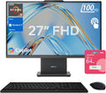 Lenovo IdeaCentre Business All-in-One, 27" FHD Touchscreen 100Hz, AMD Ryzen 5 7535HS, 16GB DDR5 RAM, 1TB SSD, Webcam, Wireless KB & Mouse, Windows 11 Home, Bundle with Adata 64GB USB Flash Drive