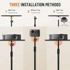 CAHAYA Projector Tripod Adjustable Height: 35.4to 51.2In Foldable Heavy Duty 360 Rotatable Multiple Uses Stand for Studio, Outdoor, Movie, Stage, Home