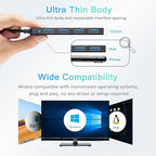 USB 3.0 Hub, VIENON USB Hub with 4 USB 3.0 Female Ports, USB Splitter USB Extender for PC, Laptop, Xbox, PS4/5, Flash Drive, HDD, Console, Printer, Camera,Keyborad, Mouse-2ft