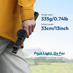 ULANZI TT88 Magnetic Tripod for iPhone 17, 57" Extendable Selfie Stick w Remote, 2-in-1 Phone Clip & Dual Cold Shoe Mounts-Lightweight Phone Tripod Stand for Vlogging, Travel, Video Recording, Black