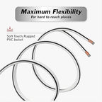InstallGear 14 Gauge AWG Speaker Wire Cable - White (500ft) - Outdoor, Automotive, Marine