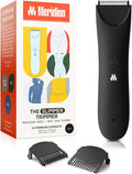 MERIDIAN Slimmer Trimmer – Electric Razor for Women, Bikini Line & Pubic Hair Trimmer, Rechargeable & Waterproof, Painless, Flawless Shave for Sensitive Skin, Gentle, Quiet & Travel-Friendly, Onyx