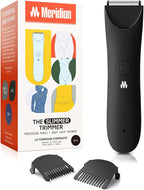 MERIDIAN Slimmer Trimmer – Electric Razor for Women, Bikini Line & Pubic Hair Trimmer, Rechargeable & Waterproof, Painless, Flawless Shave for Sensitive Skin, Gentle, Quiet & Travel-Friendly, Onyx