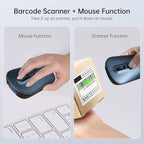 THARO New Wireless Mouse Barcode Scanner, 2-in-1 Design 2D Handheld Barcode Scanner with Wireless Mouse Functions for POS System,Store,Supermarket, Warehouse.(Black)