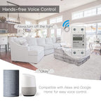 WiFi Smart Energy Monitor Switch Meter, Compatible with Alexa Google Home, Remote Control with Smart Life/Tuya App, Din Rail Tester Current Voltage Amperage Power Meter AC 110-230V 60A Multimeter