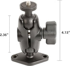 xik Camera Mount Holder: 1" Ball Rhombic Base, 1/4"-20 Thread - Fits Logitech Security Camera，DSLR, CCTV, Action Cam, Projector - Install on Wall, Desk, Car (AMPS), Boat