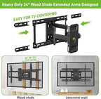 USX Mount UL Listed TV Wall Mount for 42"-85" TVS, Fits 16" 18" or 24" Studs, Full Motion TV Mount Swivel Tilt Extension TV Bracket with Dual Articulating Arms, Max VESA 600x400mm, Load 110lbs