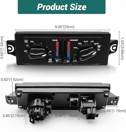 599-199 AC Climate Control Module Compatible with 2000-2005 Buick Century 3.1L/2000-2004 Buick Regal 3.8L Air Temperature Control Panel, A/C Heater Conditioning Switch Unit OEM: 10308120 10447470