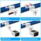 Didalo 2 Pack Gutter Mount Compatible with eufyCam 2C/2C Pro, 2/2 Pro, 3C/S300, 3/S330,SoloCam S220/C210, 360°Rotation Security Bracket with 1/4 Screw Thread(Camera Not Included)