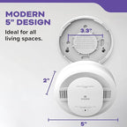 Kidde Smoke and Carbon Monoxide Detector, AA Battery Powered with LED Status Lights, 85 dB Alarm, 5 inches, 3-Pack