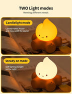 Tarinks Campfire Night Light, Portable Flame Lamp with White Noise, Cute Silicone Flameless Candle Lights,Suitable for Kids lamp Bedroom, Indoor/Outdoor and Home Decoration