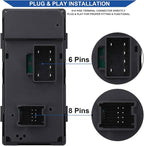 Obaee Power Window Control Switch Button & Front Driver Side Door Lock & Mirror Switch Compatible with Chevrolet Silverado/GMC Sierra 1500 2500 HD 3500 HD 2007-2013