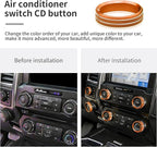 Knob Cover for F150 AC Climate Control Switch/Trailer/4WD/VOL/Tune Button Interior Center Console Trim Accessories Compatible with Ford F150 XLT 2016 2017 2018 2019 (Orange 6 Pcs)