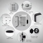 Outdoor Electrical Box, Cold-Rolled Steel Plate, Aluminum Alloy Back Beam, One-Piece Ventilation Design, IP65 Waterproof, Wall/Pole Mounted (17.8" x 13.8" x 8")