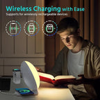 MOMILLA Sunrise Alarm Clock, 3 in 1 Wireless Charging Station, Smart App Control White Noise Sound Machine, Wake up Light, Sunset Night Light Alarm Clocks for Heavy Sleepers Kids