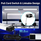 hykolity 4FT 120W LED Shop Light Linkable, 13000lm(400w Equivalent), 5000K Utility Shop Lights for Garages, Workshops, Basements, Hanging or FlushMount, with Power Cord and Pull Chain, ETL, Black