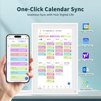 Canupdog 10.1 inch Digital Calendar & Chore Chart, Smart Touchscreen Interactive Display for Family Schedules, Easy to Organizing and Planning for Home and Office