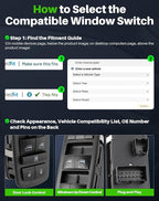 Dacall Power Window Switch Fit for 2009 2010 2011 2012 Dodge Ram 1500 2500 3500 Truck Quad Cab/Crew Cab Front Left Driver Side, Door & Windows Control, Replaces 4602863AD, 4602863AB, 4602863AC