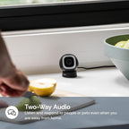 Luna 2K AI Wired Cameras for Home Security Outdoor/Indoor, 2.4GHz Wi-Fi, Smart Motion Alerts, Color Night Vision, Spotlight/Siren, Magnetic Mount, Cloud & CVR Storage, 2-Way Audio (2-Pack, Black)