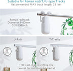 Tripvyantic Automatic Curtain Opener Smart Electric: Remote Control Motorized Curtain Robot for Bedroom Living Room Window - No WiFi Needed - 20KG Load/ 6-Month Battery for Home/Office/Nursery