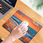 sea Wave Square Mouse pad, Texture, Waterproof, Anti Slip Rubber Base, Computer Mouse pad, Laptop Mouse pad