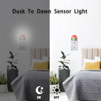 Axxitude Vintage Blooming Night Lights Plug into Wall for Girls Boys Room,Night Light LED Lamp Dusk to Dawn Sensor Round Lamp for Bedroom Bathroom Hallway Home Wall Decor Nightlight