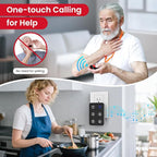 CallToU Wireless Call Button Caregiver Pager Nurse Call System for Elderly/Patients at Home/Hospital with Voice Announcements and LED Number Display (6 Waterproof Call Button & 1 Receiver)