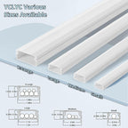 YCLYC Cord Covers - 63in Paintable TV Cable Hider Kit, X-Large Cord Management System for Walls
