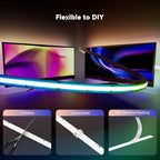 MIWISE LED Strip Lights,RGB Smart IC COB LED Strip Light Color Chasing,24ft Multicolor Flexible LED Tape Light,Music Sync with APP Control,Addressable DIY 16M Colors, for Cabinet,Bedroom,Party Decor