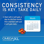 OmegaXL Joint Support Supplement, for Relief - Natural Muscle Support, Green Lipped Mussel Oil, Soft Gel Pills, Drug-Free, 60 Count