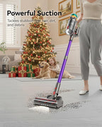 Cordless Vacuum Cleaner, 55KPA 650W 65Mins Extra-Large Dust Cup Cordless Stick Vacuum, Rechargeable Vacuum Cleaner with Self-Standing, Vacuum Cleaners for Home, Hardwood Floor, Carpet, Pet Hair