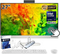 HP 27" All-in-One Touchscreen Desktop PC 2025 New, Intel Ultra 7 255U (Up to 5.2GHz), Intel AI Boost, 27 inch FHD Touchscreen Anti-Glare Display, 64 GB DDR5 5600MT/s, 4 TB Gen4 SSD, Windows 11 Pro