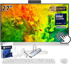 HP 27" All-in-One Touchscreen Desktop PC 2025 New, Intel Ultra 7 255U (Up to 5.2GHz), Intel AI Boost, 27 inch FHD Touchscreen Anti-Glare Display, 64 GB DDR5 5600MT/s, 4 TB Gen4 SSD, Windows 11 Pro