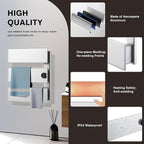 K&KALONZO Electric Towel Warmer, 18.35" W x 22.8" H Wall-Mounted Towel Heater with Built-in Timer, Waterproof Aluminum Towel Warmer for Bathroom, Support Plug-in and Hardwired, Silver, K3-R-S