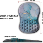 KUOSGM Mouse Pad Wrist Support, Ergonomic Mouse Pad with Massage Dot, Comfortable Computer Mouse Pad for Laptop, Wrist Rest Pain Relief Mousepad with Non-Slip PU Base for Office & Home, 12 x 8 in