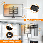 Pull Down TV Mount for Fireplace, Height Adjustable for Most 43-80 Inch TVs, Max VESA 600x400mm up to 80lbs, Full Motion Articulating Above Mantle Installation