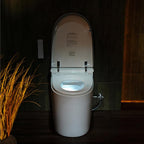 WOODBRIDGE Smart Toilet with Auto Open/Close,1000g MaP Flush Score,Foam Shield,Foot Sensor, Movement Drying,Auto Flush,ADA Height,Blackout Flush,Heated Seat,One Piece Toilet with Tank Built in